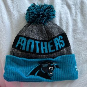 New Era NFL Panthers Pom Knit Hat